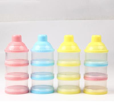 【廣州廠家專業(yè)生產(chǎn) 便攜粉格 三層透明奶粉盒 喂養(yǎng)餐具】價格_廠家_圖片